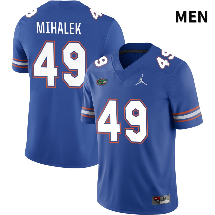 NCAA Florida Gators Adam Mihalek Men's #49 Jordan Brand Royal 2022 NIL Stitched Authentic College Football Jersey XZC4864ER